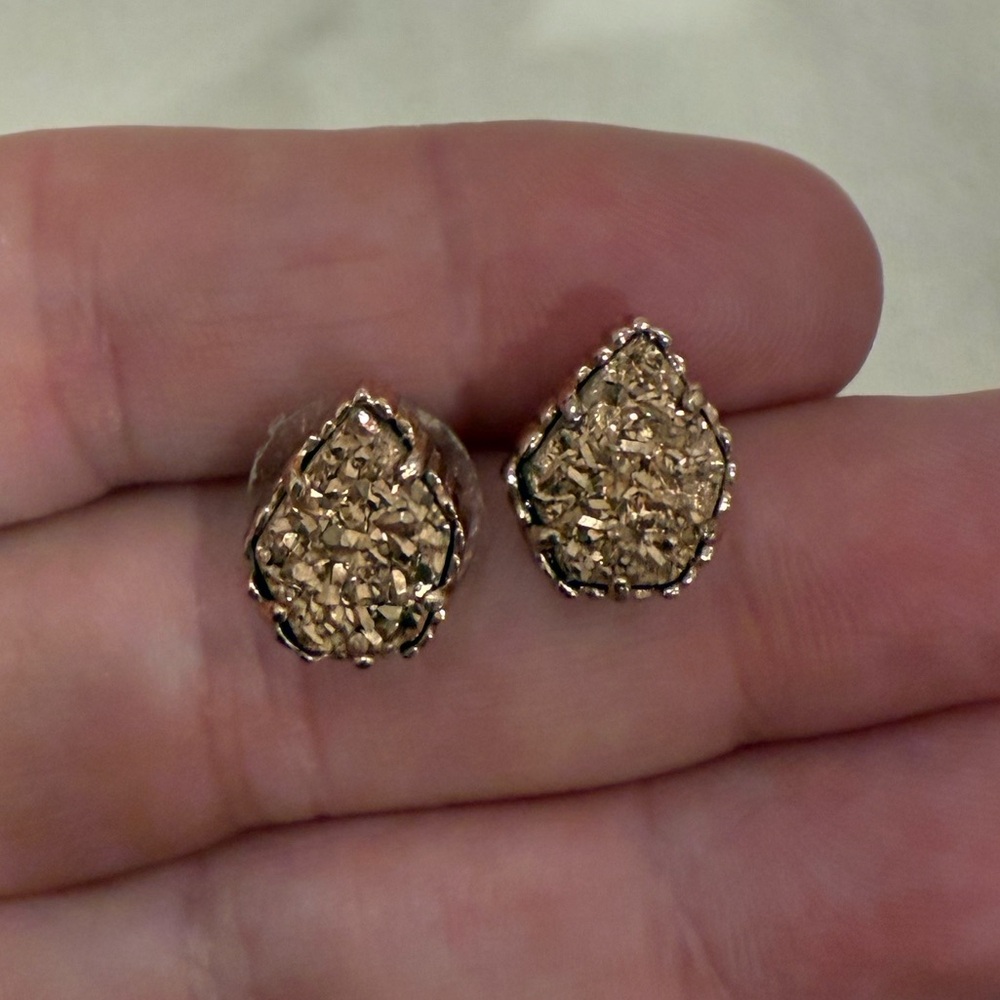 Kendra Scott Rose Gold Drusy Tessa Studs